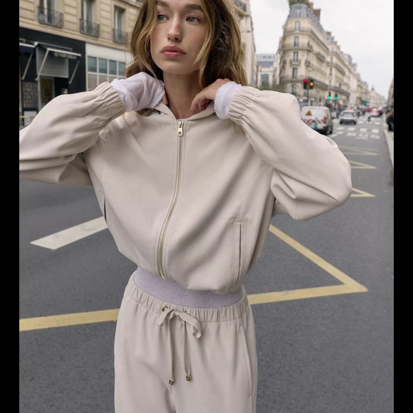 NWT Zara Off-White Women's Track Pants & Jogger Set - Picture 3 of 9